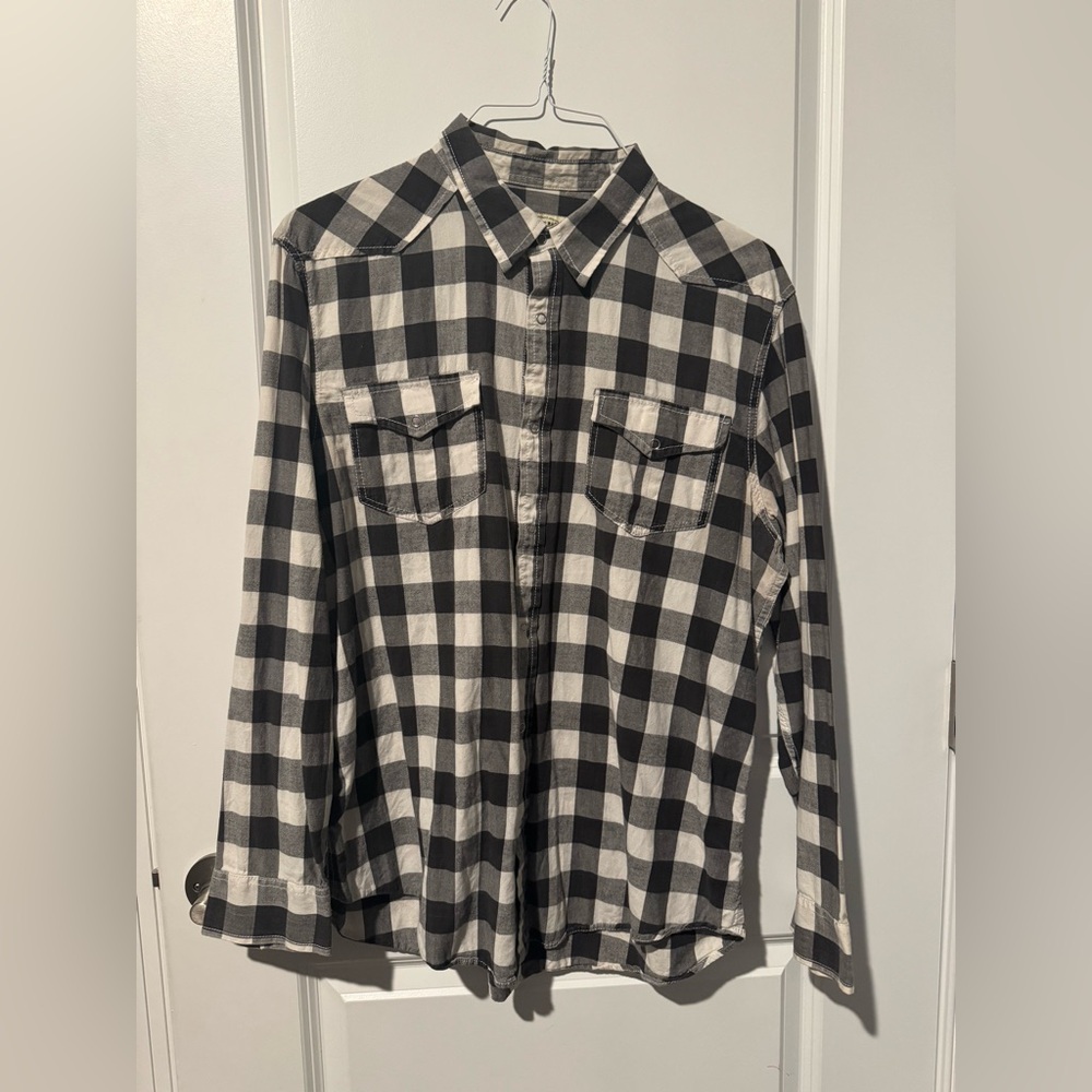 American Rage Men’s Casual Snap Down Shirt